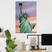 vrijheidsbeeld onder vivid sky poster (Thuiskantoor)