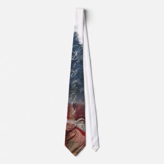 Vrijheidsbeeld Patriotic Necktie Stropdas (Voorkant)