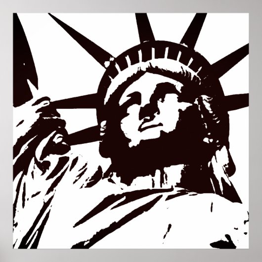 Vrijheidsbeeld Pop Art Poster (Voorkant)