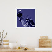 Vrijheidsbeeld Poster Afdrukken met witte grenzen (Keuken)