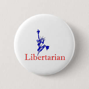 Vrijheidsbeeld - Retro Libertarian-pictogram Ronde Button 5,7 Cm