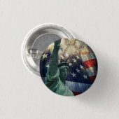 Vrijheidsbeeld Ronde Button 3,2 Cm (Voorkant /achterkant)