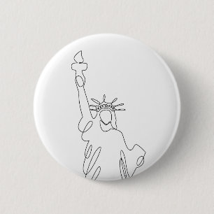 Vrijheidsbeeld Ronde Button 5,7 Cm