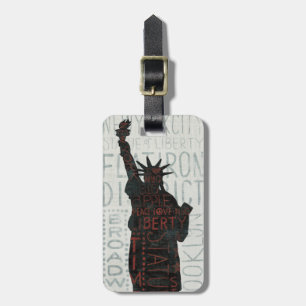 Vrijheidsbeeld Silhouette Bagagelabel