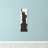 Vrijheidsbeeld Silhouette Canvas Afdruk (Insitu (Houten vloer))