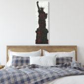 Vrijheidsbeeld Silhouette Canvas Afdruk (Insitu (Slaapkamer))