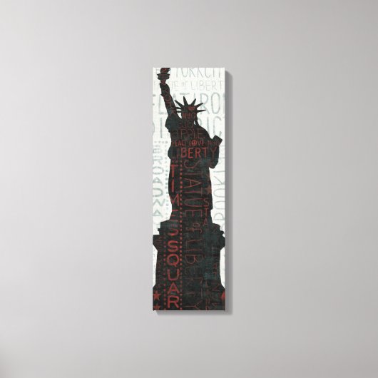 Vrijheidsbeeld Silhouette Canvas Afdruk (Voorkant)