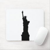 Vrijheidsbeeld Silhouette Muismat (Met muis)