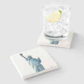 Vrijheidsbeeld Stenen Onderzetter (Zijkant)