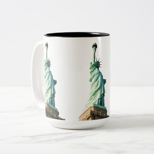 Vrijheidsbeeld Tweekleurige Koffiemok (Voorkant links)