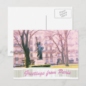 Vrijheidsbeeld uit Parijs Briefkaart (Voorkant / Achterkant)