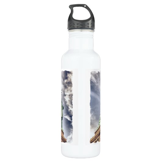 Vrijheidsbeeld van aangepaste waterflessen waterfles  (Achterkant)