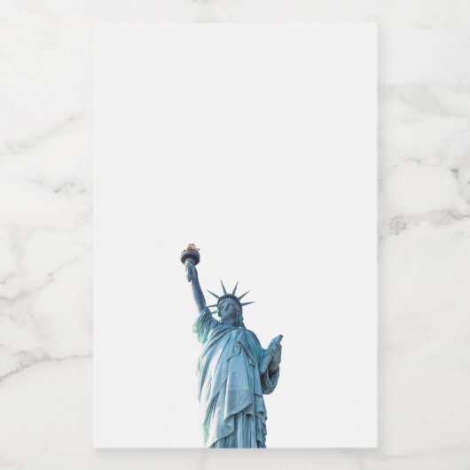 Vrijheidsbeeld van de canvas tas voedselcontainer etiket (Enkel label)