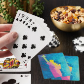 Vrijheidsbeeld van de waterverf pokerkaarten (Insitu)