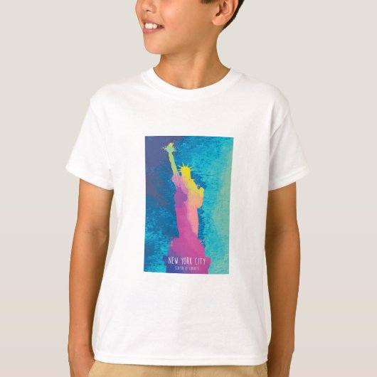 Vrijheidsbeeld van de waterverf t-shirt (Voorkant)