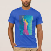 Vrijheidsbeeld van de waterverf t-shirt (Voorkant)