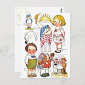 Vrijheidsbeeld van oom Sam George Washington Doll Briefkaart (Voorkant / Achterkant)