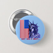 Vrijheidsbeeld van producten ronde button 5,7 cm (Voorkant /achterkant)