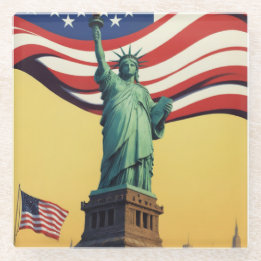 Vrijheidsbeeld - Verenigde Staten Glazen Onderzetter