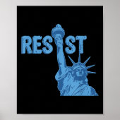 Vrijheidsbeeld verzet zich tegen grafisch #resist poster (Voorkant)