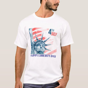 Vrijheidsbeeld Vierde juli Custom Mannen T-shirt
