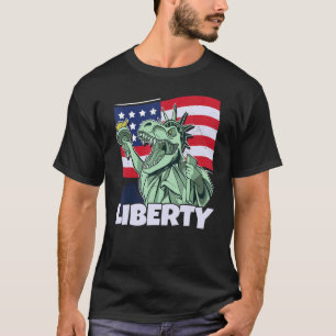 Vrijheidsbeeld VS vlag & Happy 4th Ju T-shirt