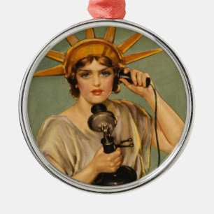  Vrijheidsbeeld, WWI-patriottische oorlog en oorlo Metalen Ornament