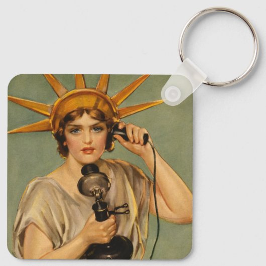  Vrijheidsbeeld, WWI-patriottische oorlog en oorlo Sleutelhanger (Achterkant)