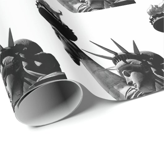 Vrijheidsbeeld zwart en wit cadeaupapier (Rol Hoek)