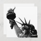 Vrijheidsbeeld zwart en wit feestdagenkaart (Voorkant / Achterkant)