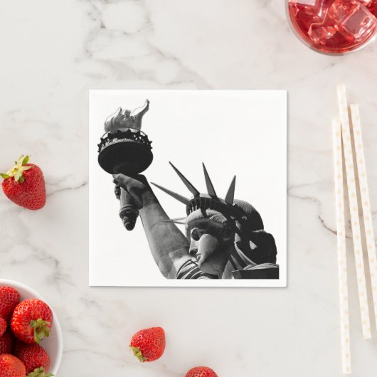 Vrijheidsbeeld zwart en wit servet (Insitu)