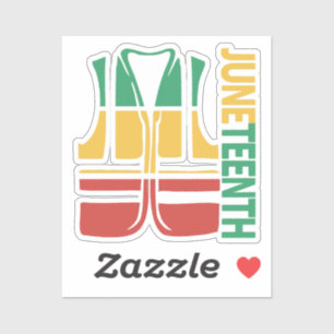 Vrijheidsdag Vest Coworker Swagazon Medewerker Jun Sticker