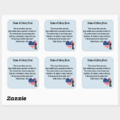 Vrijheidsgedicht Vierkante Sticker (Vel)