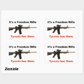 vrijheidsgeweer rechthoekige sticker (Vel)