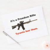 vrijheidsgeweer rechthoekige sticker (Envelop)