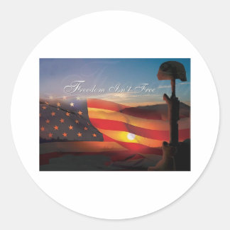 Vrijheidsistentie gratis ronde sticker
