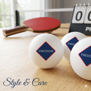 Vrijheidstekst Aangepast Ping Pong Bal Ontwerp Pingpongballen