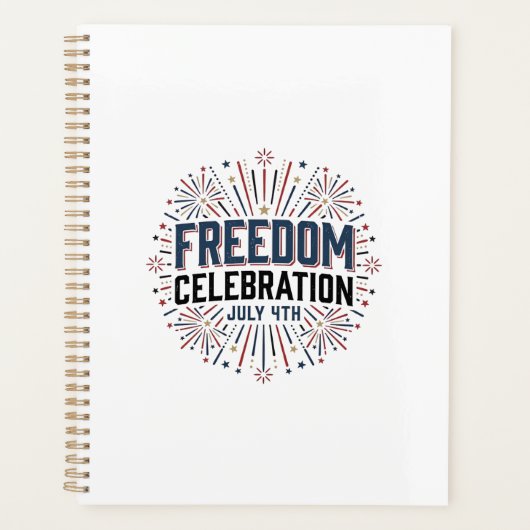 Vrijheidsviering 4 juli Patriottisch shirt ontwerp Planner (Voorkant)