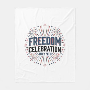 Vrijheidsviering 4 juli Patriottisch shirtontwerp Fleece Deken
