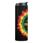 Vrijheidsvrijheid van 19 juni thermosbeker (Gedraaid links)