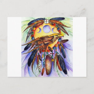 Vrijheidswolf en Eagle Spirits Unite Briefkaart
