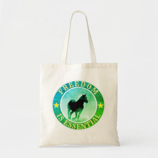 Vrijheidzak (paard, groen) tote bag