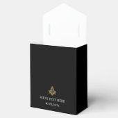 Vrijmetselaar Masonic Black Minimalist Elegant Mod Bedankdoosjes (Geopend)