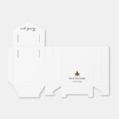 Vrijmetselaar Masonic Black Minimalist Elegant Mod Bedankdoosjes (Uitgevouwen)