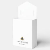 Vrijmetselaar Masonic Black Minimalist Elegant Mod Bedankdoosjes (Geopend)