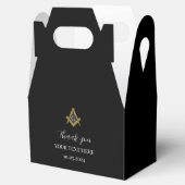 Vrijmetselaar Masonic Black Minimalist Elegant Mod Bedankdoosjes (Geopend)