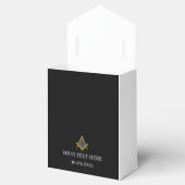 Vrijmetselaar Masonic Black Minimalist Elegant Mod Bedankdoosjes (Geopend)