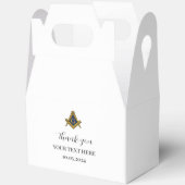 Vrijmetselaar Masonic Black Minimalist Elegant Mod Bedankdoosjes (Open)