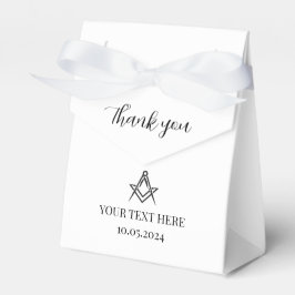 Vrijmetselaar Masonic Black Minimalist Elegant Mod Bedankdoosjes