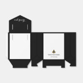 Vrijmetselaar Masonic Black Minimalist Elegant Mod Bedankdoosjes (Uitgevouwen)